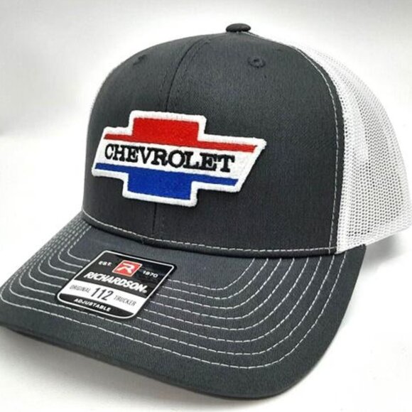 Classic 70s Richardson 112 Trucker Chevy Chevrolet Patch Hat Mesh Retro Bowtie - Picture 1 of 4
